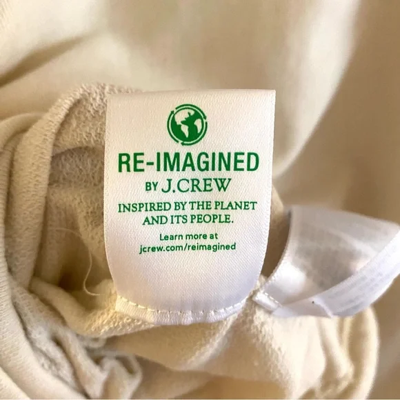 J Crew M size cream color sweatshirt with hood. - Picture 7 of 7